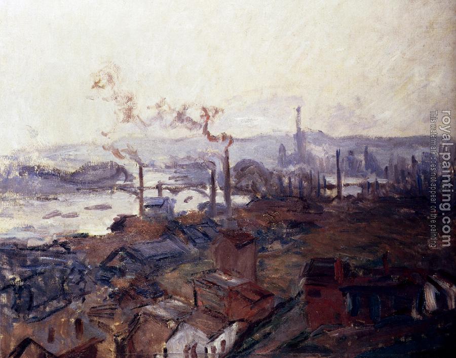 Claude Oscar Monet : General View Of Rouen From St. Catherine's Bank